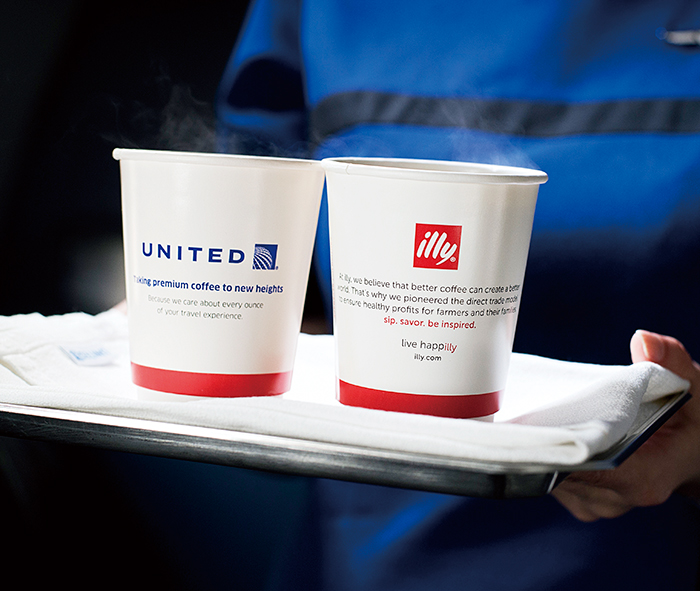 ユナイテッド航空、イリーコーヒーを機内提供開始