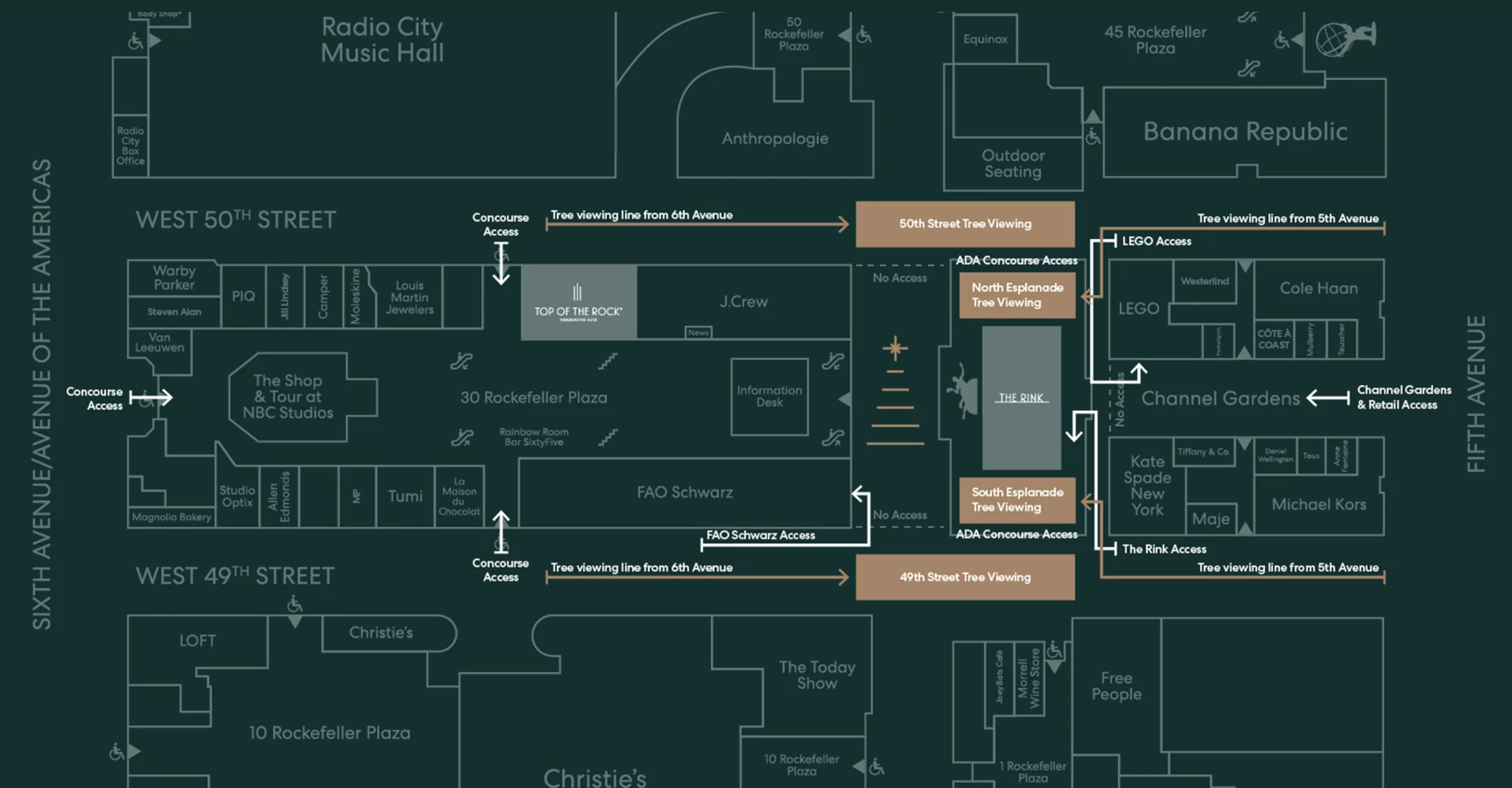 Printable Map Of Rockefeller Center