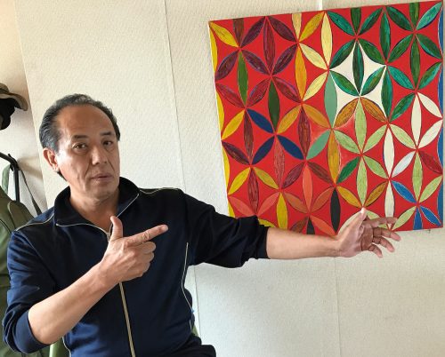 Waku Matsumoto in his studio (2020)