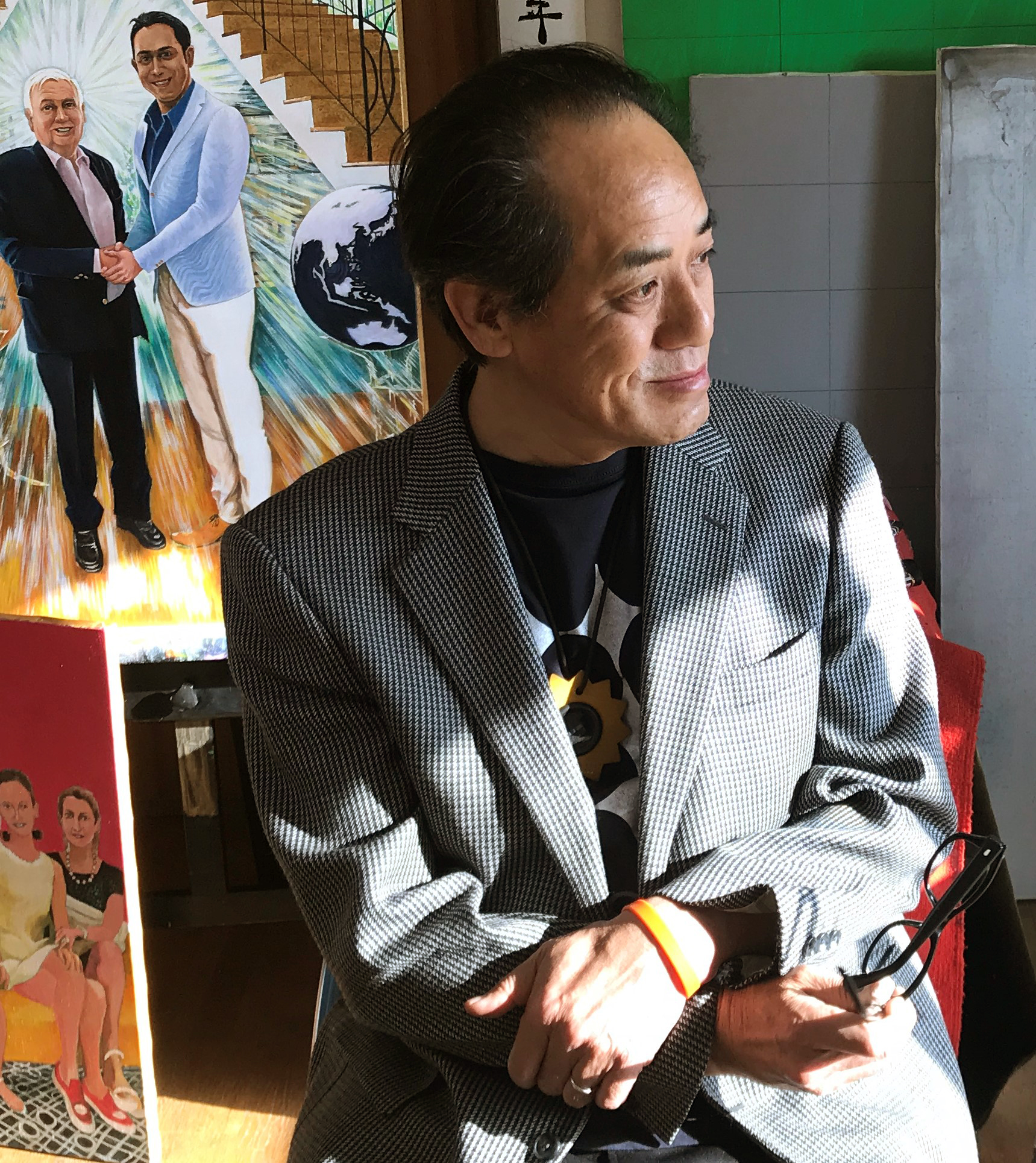Waku Matsumoto in his studio (2018)