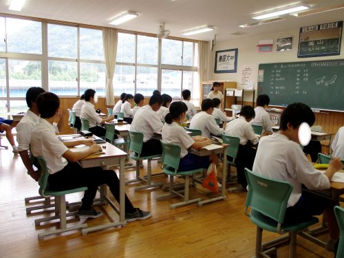 日本の中学校の授業