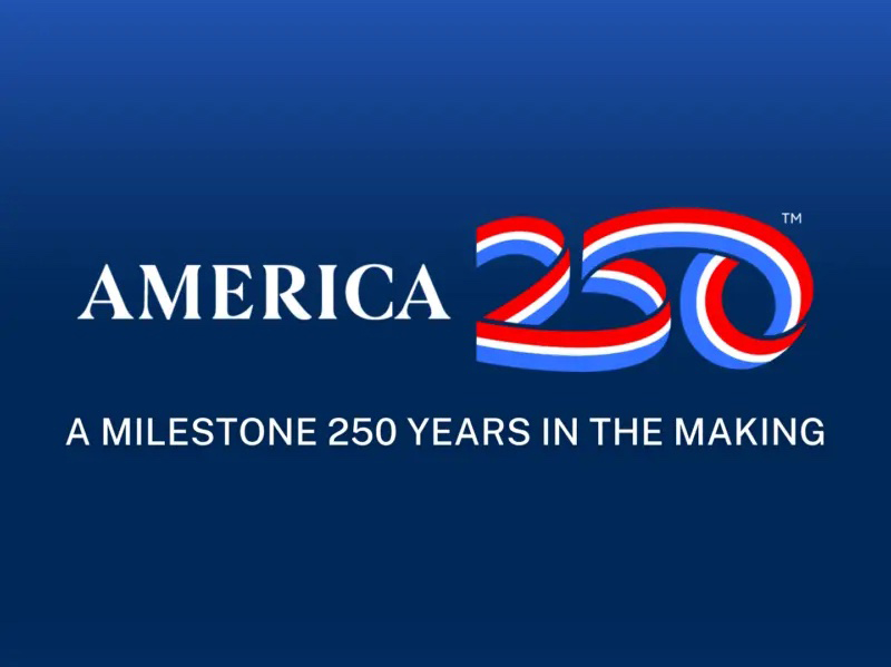 「AMERICA 250」米国建国250周年「United States Semiquincentennial」のオフィシャルロゴ