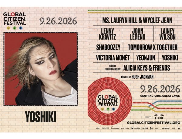 YOSHIKI、日本人初「Global Citizen Festival」出演へ